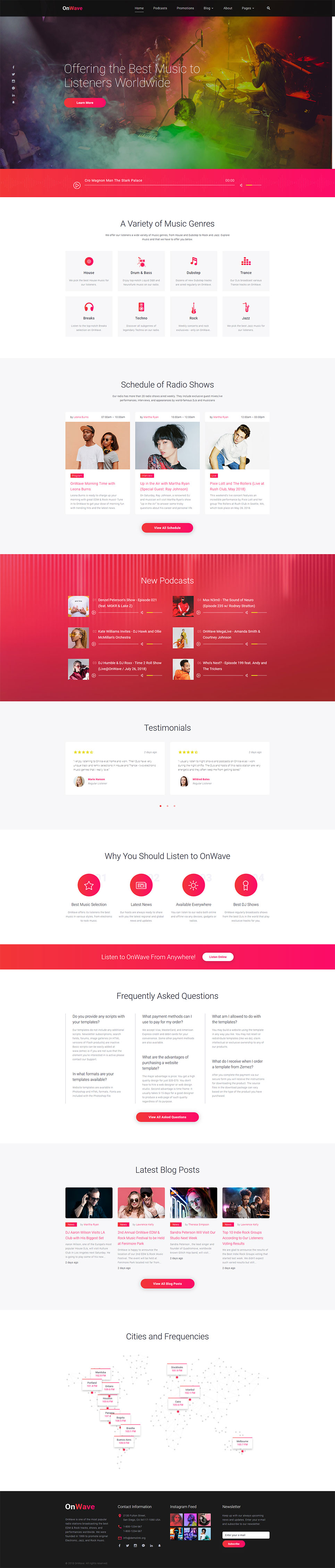 Radio Website Responsive Website Template New Screenshots BIG
