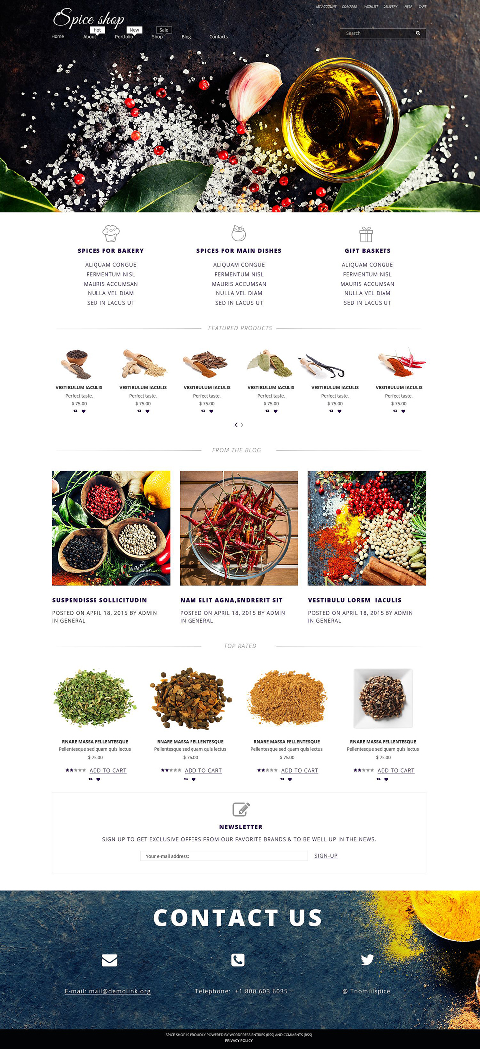 Spice House WooCommerce Theme New Screenshots BIG