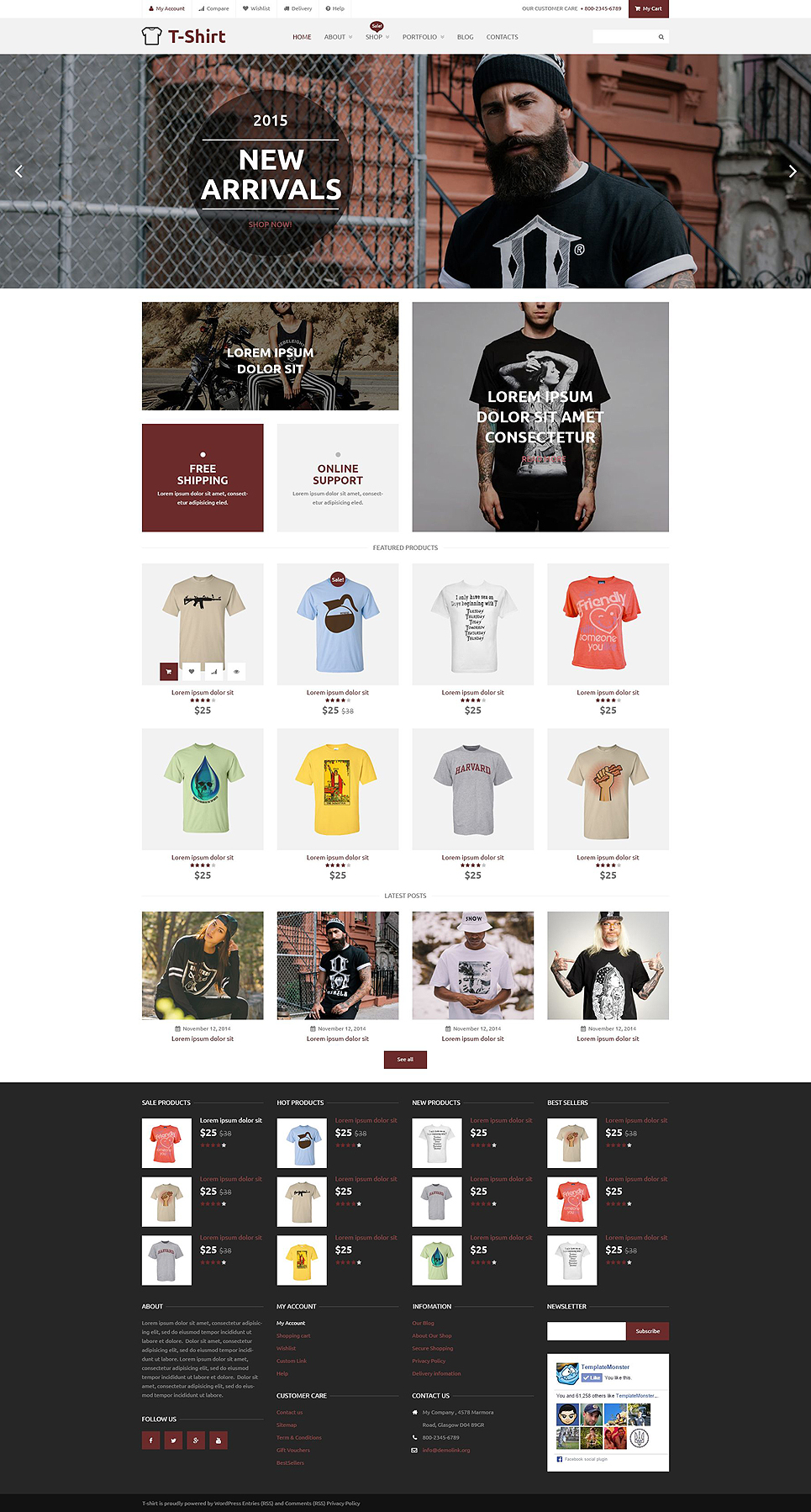 T-Shirt Shop WooCommerce Theme New Screenshots BIG