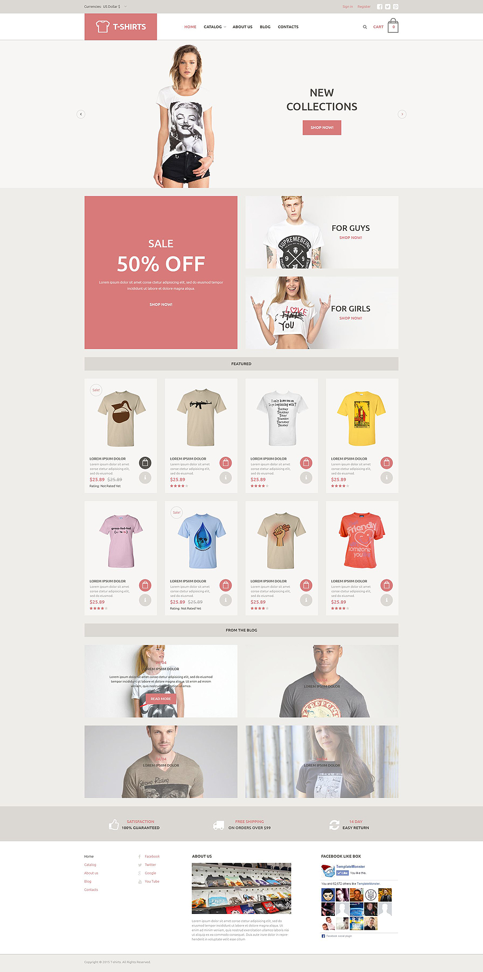 T-Shirt Store VirtueMart Template New Screenshots BIG