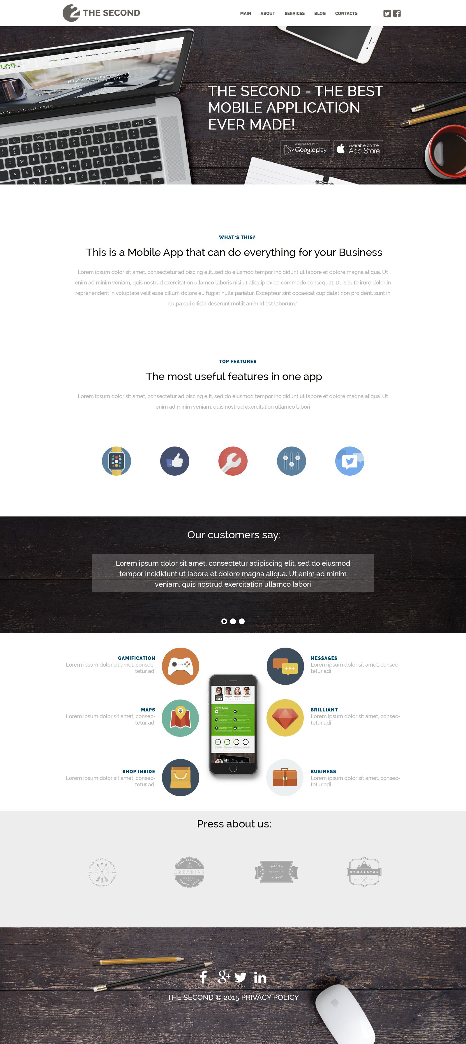 Tema De WordPress "Mobile Applications" #53490 - captura de pantalla