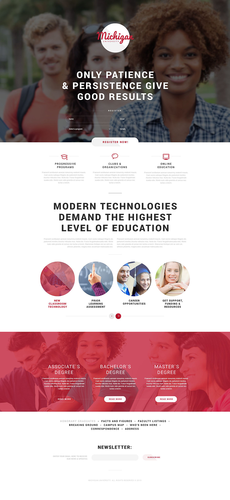 University Responsive Landing Page Template New Screenshots BIG