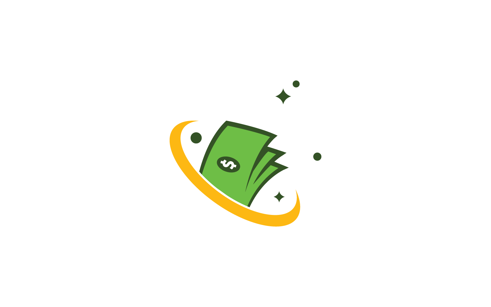 Dollar money flat design illustration template