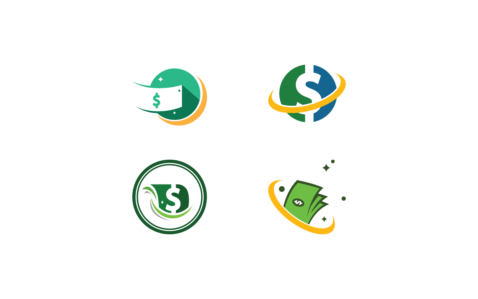 Dollar money logo icon illustration flat design