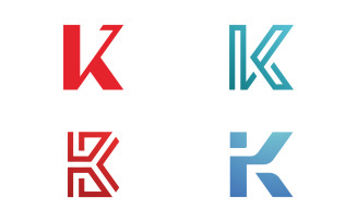 Letter k logo vector template, Creative K Letter initial logo design V15.