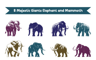 Magestic Giants Elephant and Mammoth