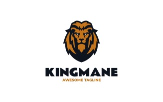 Mascot King Lion Logo Design