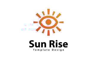 Sun Logo Vector Design Template V,0