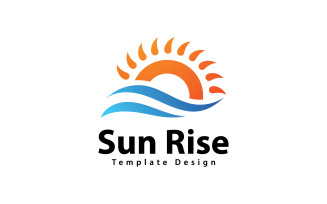Sun Logo Vector Design Template V,11