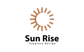 Sun Logo Vector Design Template V,7