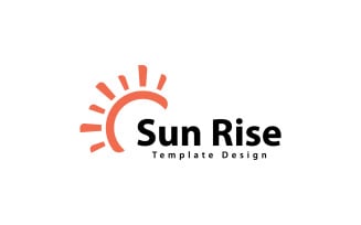 Sun Logo Vector Design Template V,9