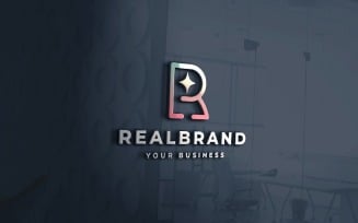 Real Brand Letter R Sparkle Logo
