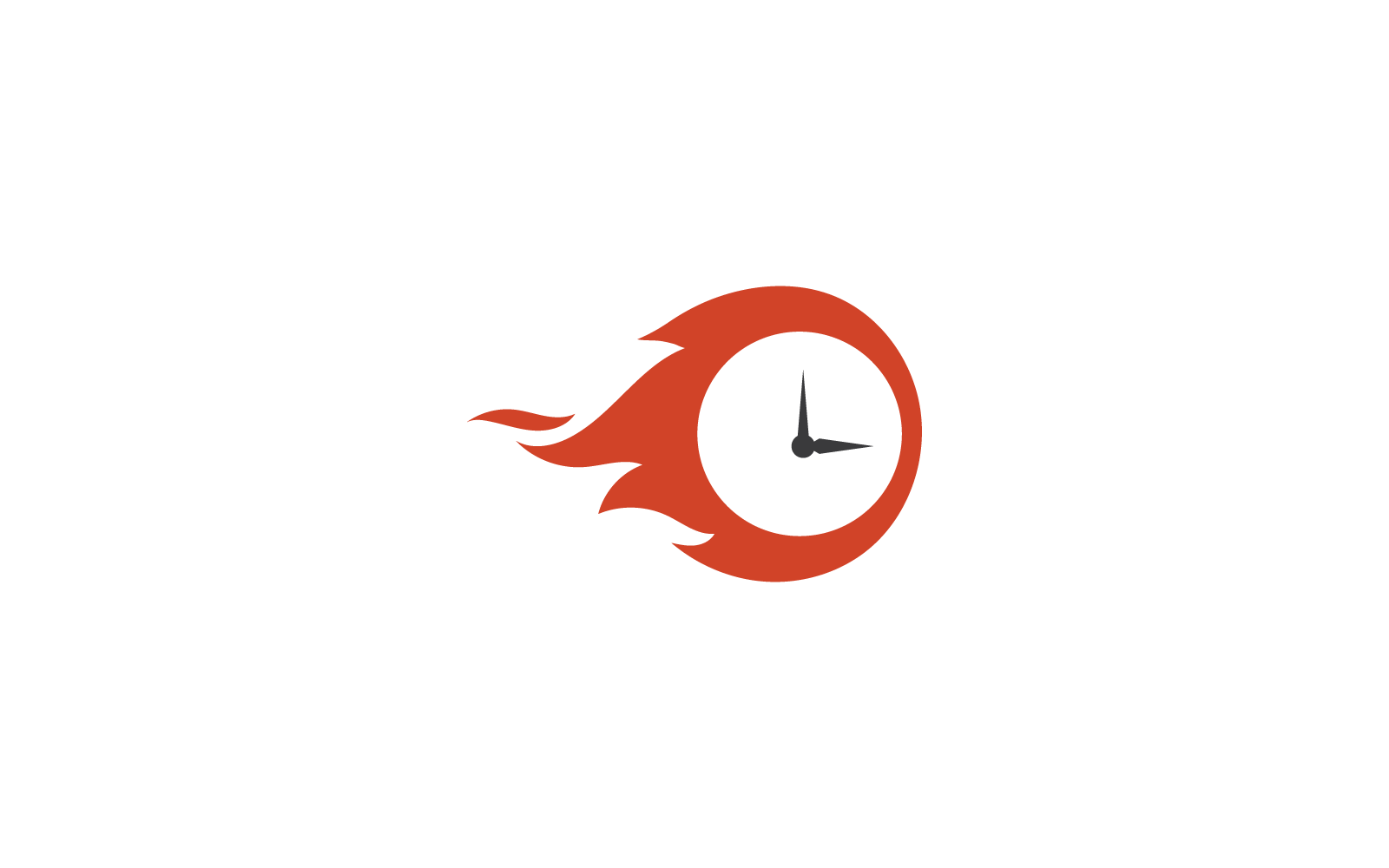 Clock design logo illustration template