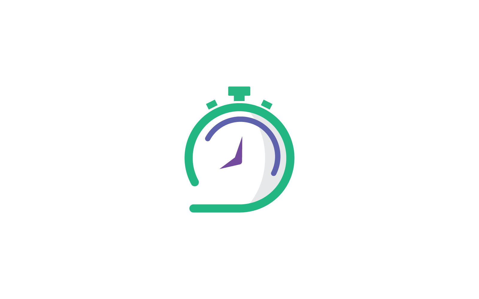 Clock illustration icon flat design