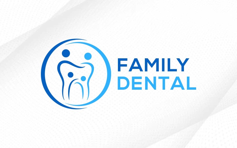 Family Dental Logo Design, orthodontics logo happy teeth logo and special kids dental care Logo Template