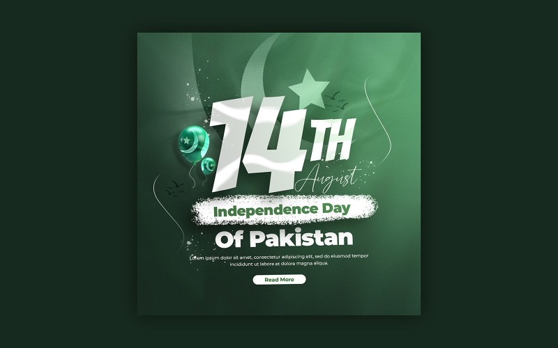 Happy Pakistan Day Social Media Template