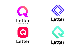 Letter Q logo design template, elements V14