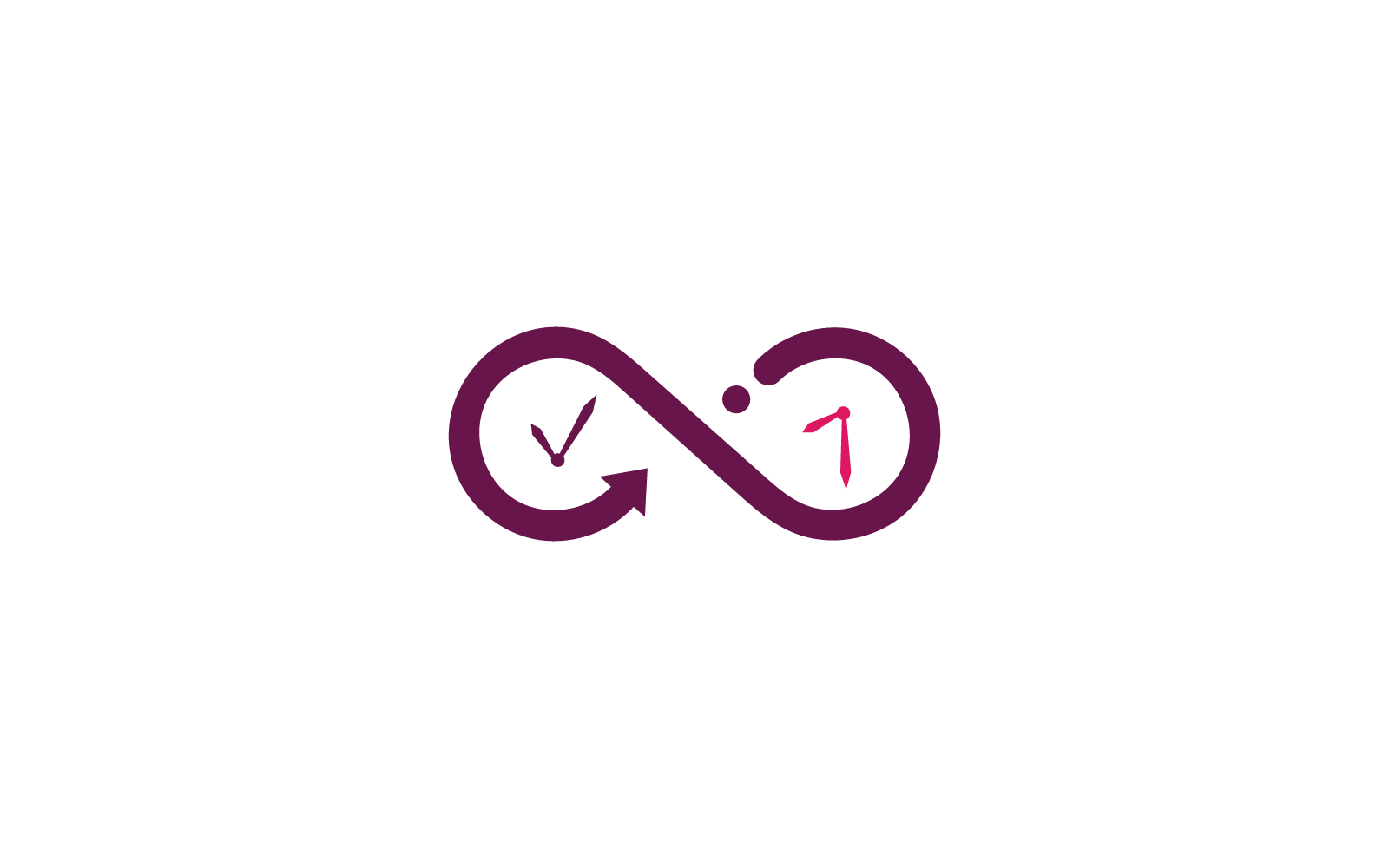 Modello di logo dell&amp;#39;icona di progettazione dell&amp;#39;orologio