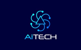 Open Ai Technology Logo Design, Artificial Intelligence logo, ai logo, hexagon technology