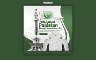 Pakistan Independence Day Social Media Template