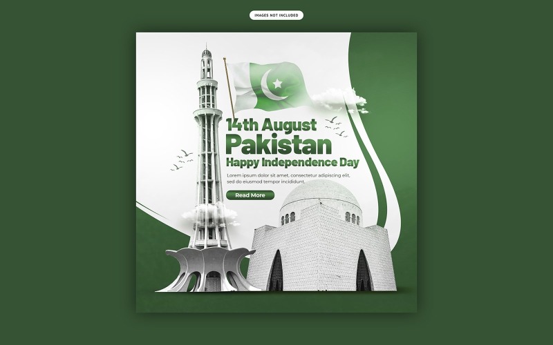 Pakistan Independence Day Social Media Template