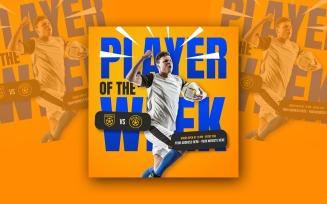 Player Of The Week Sports Social Media Template
