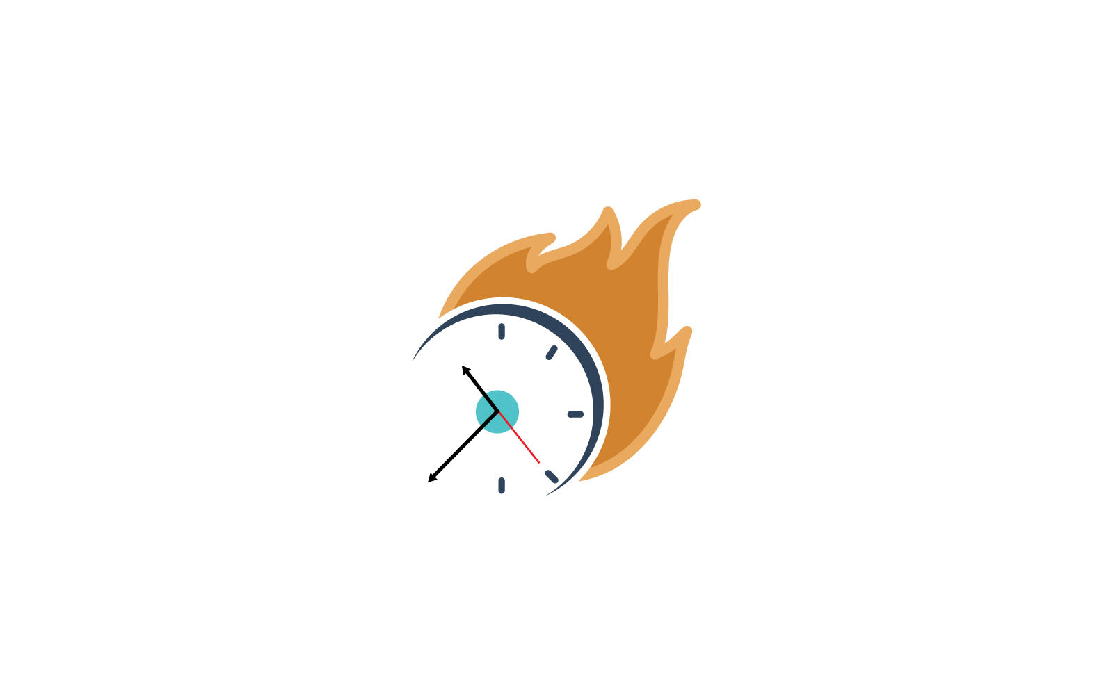 Saat illüstrasyon simgesi tasarım logo şablonu