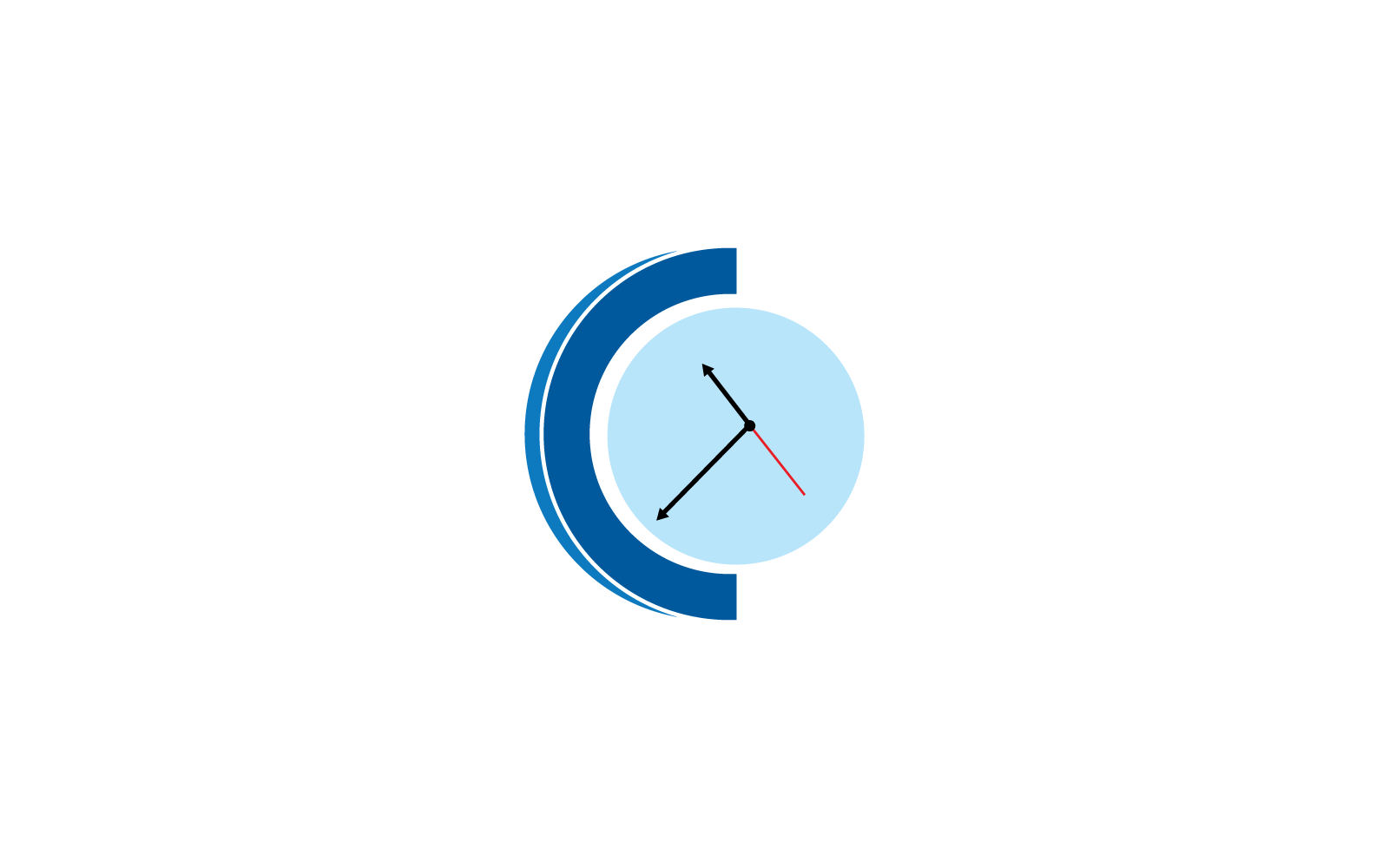 Saat tasarımı illüstrasyon logosu simgesi