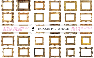 Vintage Ornate Gold Frame PNG Antique Royal Golden Picture Frame Classic Gold Ornamental Frame