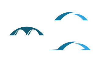 Bridge icon concept illustration Logo design template v2.4