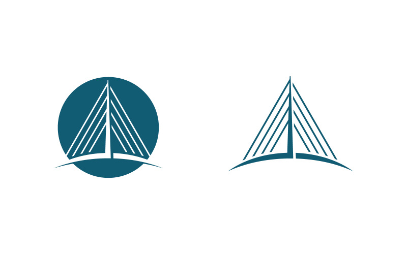 Bridge icon concept illustration Logo design template v2.5 Logo Template
