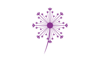 Dandelion Flower vector icon design template v2.8