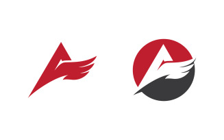 Eagle hawk wing icon Template logo design v2.45