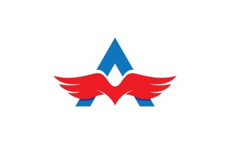 Eagle hawk wing icon Template logo design v2.47