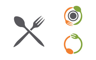 Chef cooking element logo template vector illustration v2.1