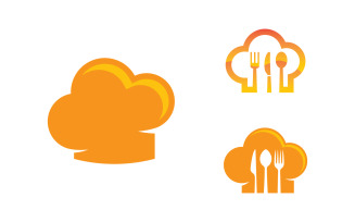 Chef cooking element logo template vector illustration v2.2