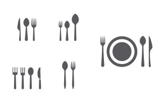 Chef cooking element logo template vector illustration v2.3