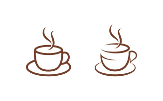 Coffee Shop logo Templates Vector icon design illustration v2.4