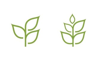 Ecology Tree Leaf vector icon illustration logo design v1.64