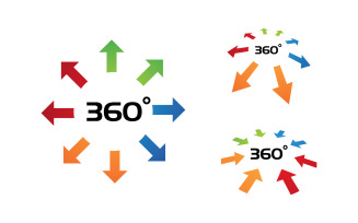 362 Degree View vector illustration logo template v1.1