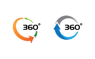 366 Degree View vector illustration logo template v1.1