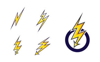 Lightning Power Logo Template vector icon illustration design v2.4