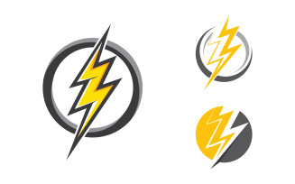 Lightning Power Logo Template vector icon illustration design v2.7