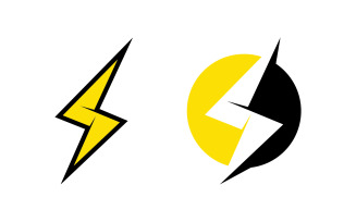 Lightning Power Logo Template vector icon illustration design v2.8