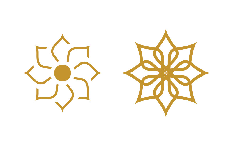 Lotus Flower vector icon design template illustration v3.10 Logo Template