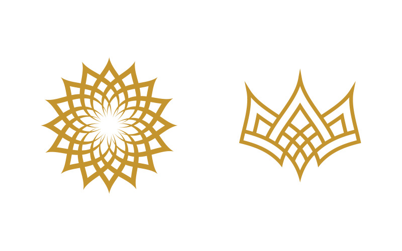 Lotus Flower vector icon design template illustration v3.8 Logo Template