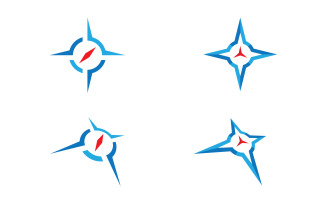 Modern Compass Logo vector ion illustration design v2.3