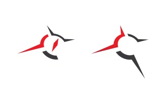 Modern Compass Logo vector ion illustration design v2.4