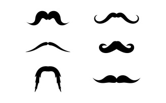 Mustache icon illustration design template v1.2