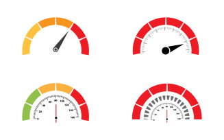 Race Sport Speedometer icon for auto logo illustration design v2.5